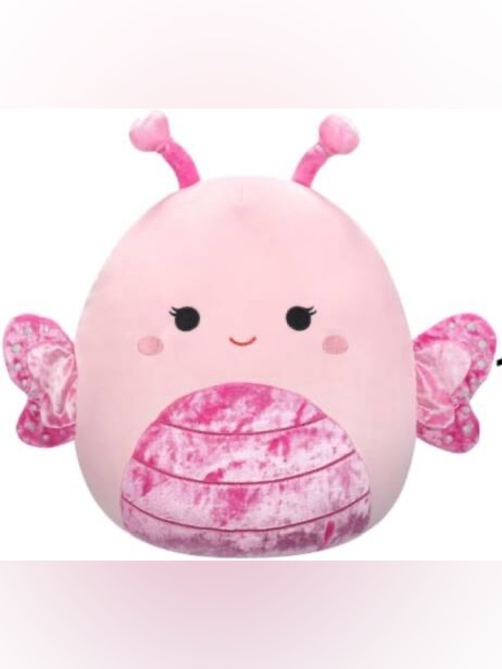 Squishmallows Stuffed Pink Velvet Plush Toy -Mogo Butterfly - 12 Inch